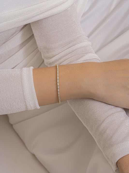 Diamonbliss Lab-Grown Diamond Round Tennis Bracelet