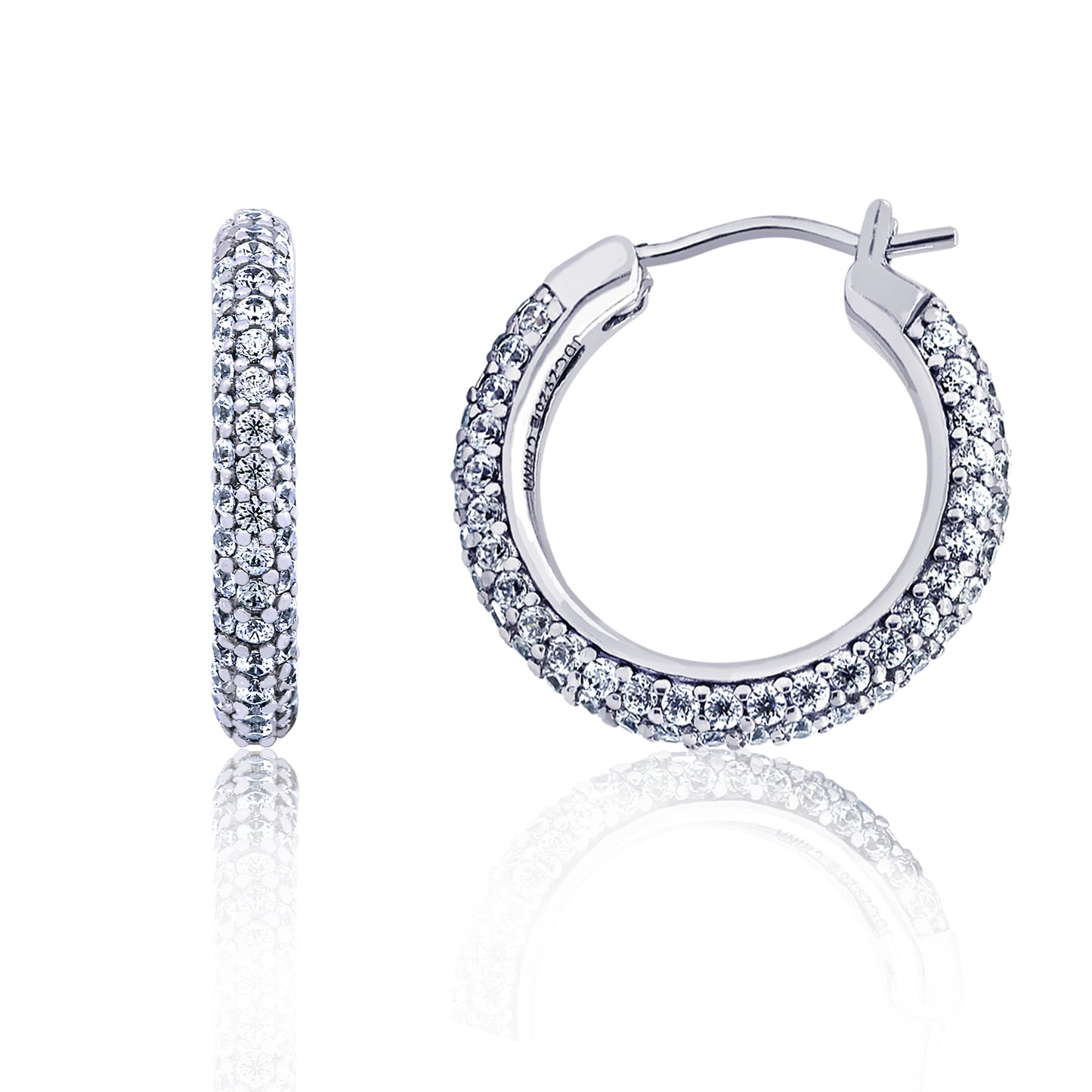 Diamonbliss Marilyn Monroe Pave Hoop Earrings