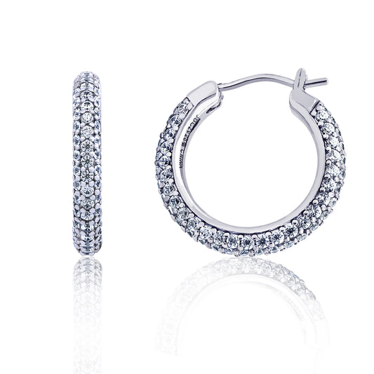 Diamonbliss Marilyn Monroe Pave Hoop Earrings