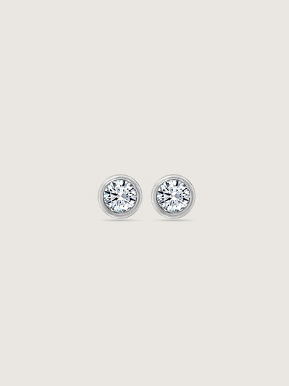Bezel Stud Earrings