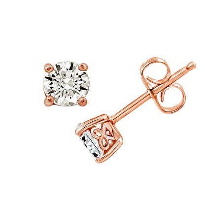 5mm Round Cut Solitaire Stud Earrings