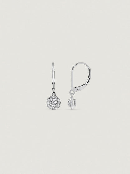 Marilyn Monroe Round Halo Leverback Earrings