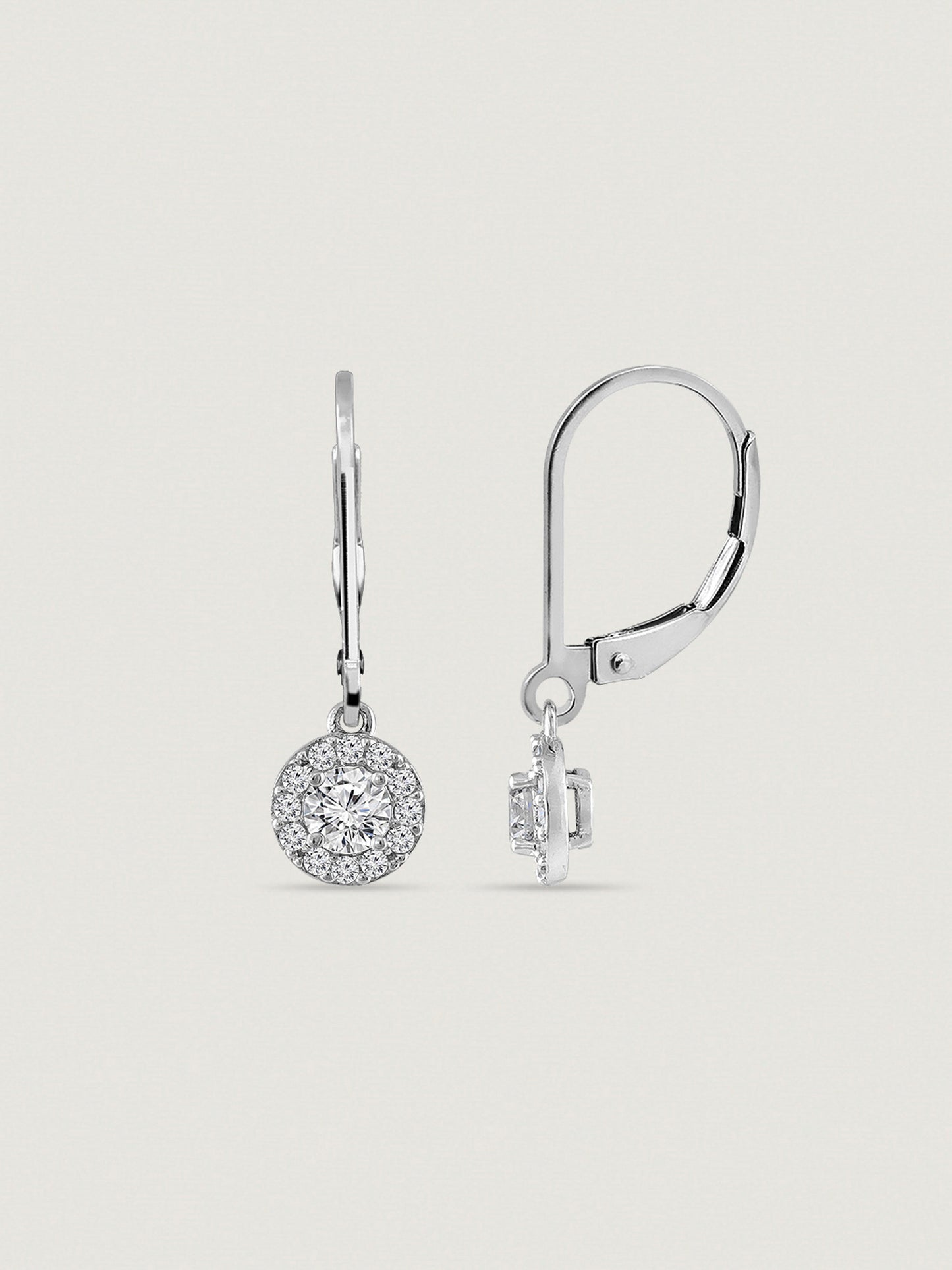 Marilyn Monroe Round Halo Leverback Earrings