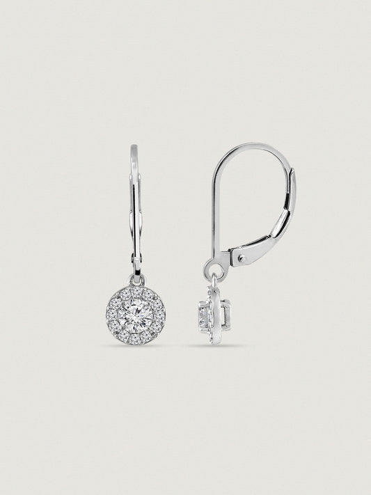 Marilyn Monroe Round Halo Leverback Earrings