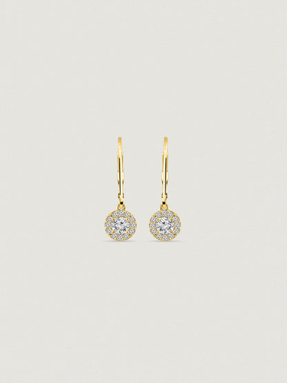 Marilyn Monroe Round Halo Leverback Earrings