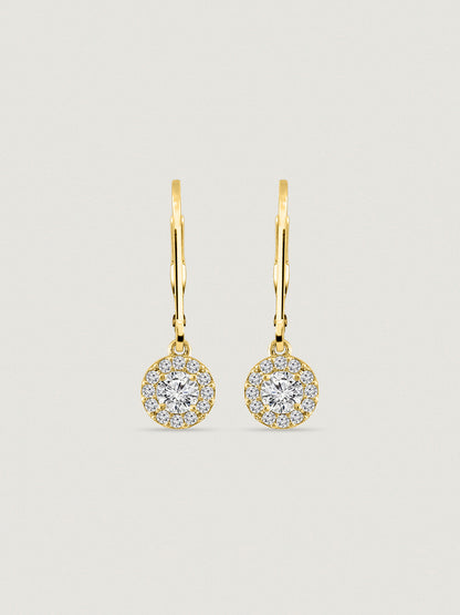 Marilyn Monroe Round Halo Leverback Earrings