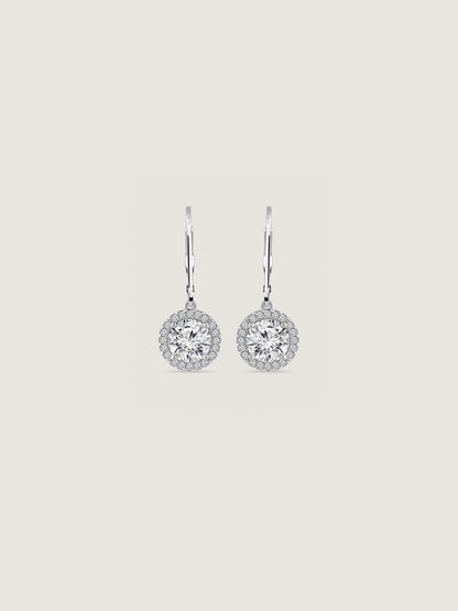 Marilyn Monroe Round Halo Leverback Earrings