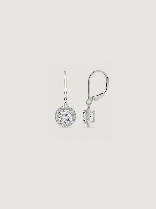 Marilyn Monroe Round Halo Leverback Earrings