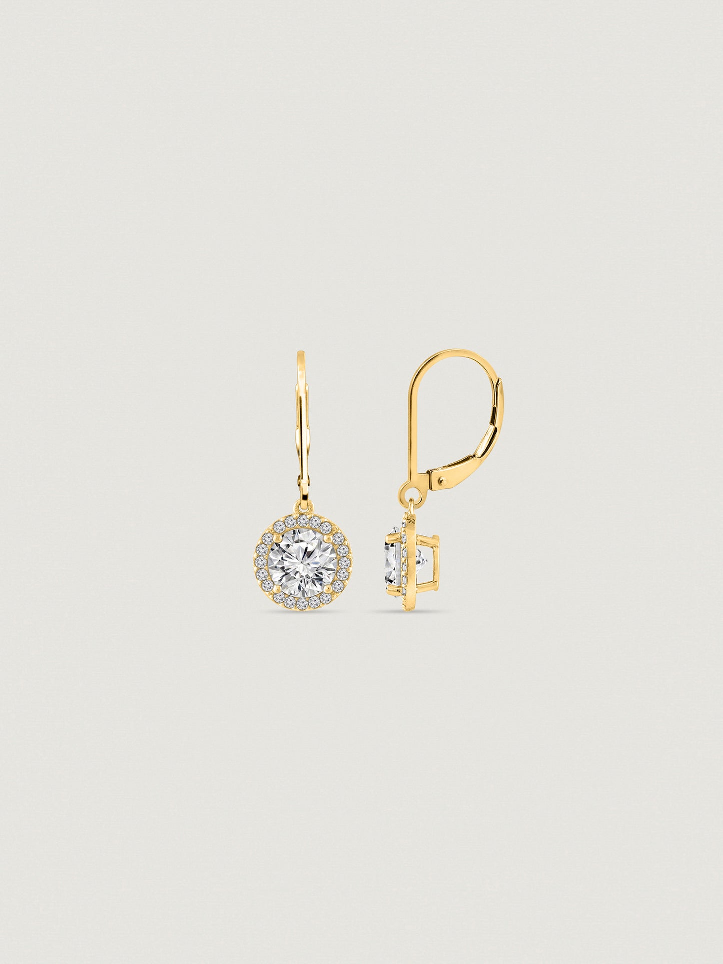 Marilyn Monroe Round Halo Leverback Earrings