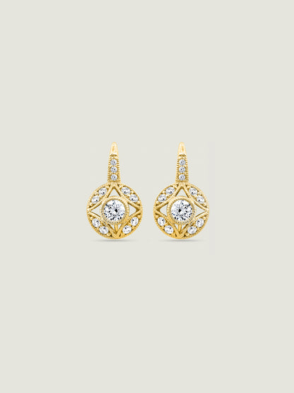 Marilyn Monroe Vintage Round Leverback Earrings