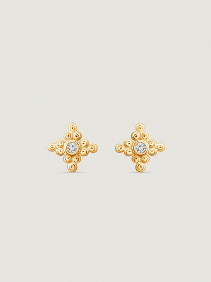 Marilyn Monroe Bead Bezel Stud Earrings