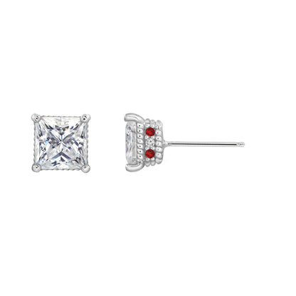 Diamonbliss Marilyn Monroe Red Accent Earrings