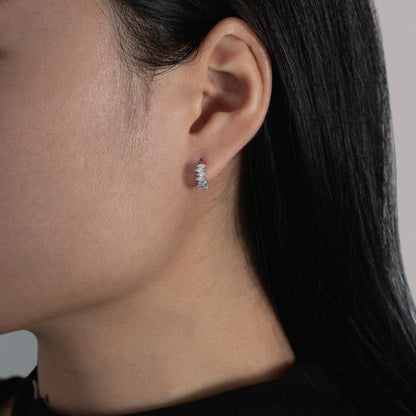 Marilyn Monroe Wavy Marquise Hoop Earrings