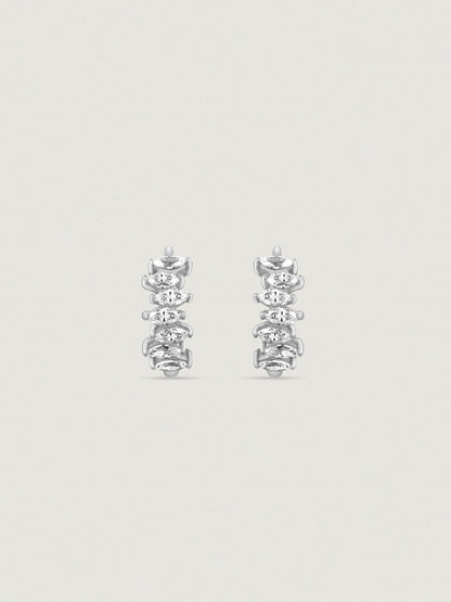 Marilyn Monroe Wavy Marquise Hoop Earrings