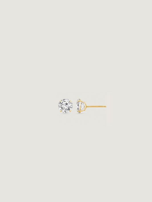 14K Solid Gold Stud Earrings
