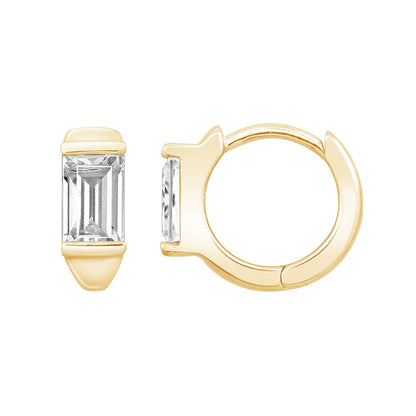 Marilyn Monroe Solo Baguette Huggie Hoops