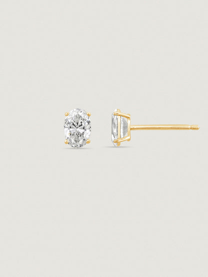 14K Solid Gold Stud Earrings