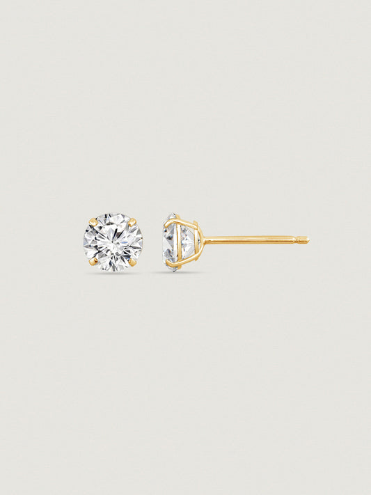 14K Solid Gold Stud Earrings