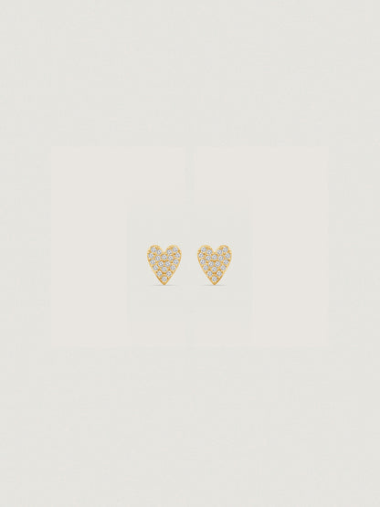 Marilyn Monroe Pavé Heart Stud Earrings