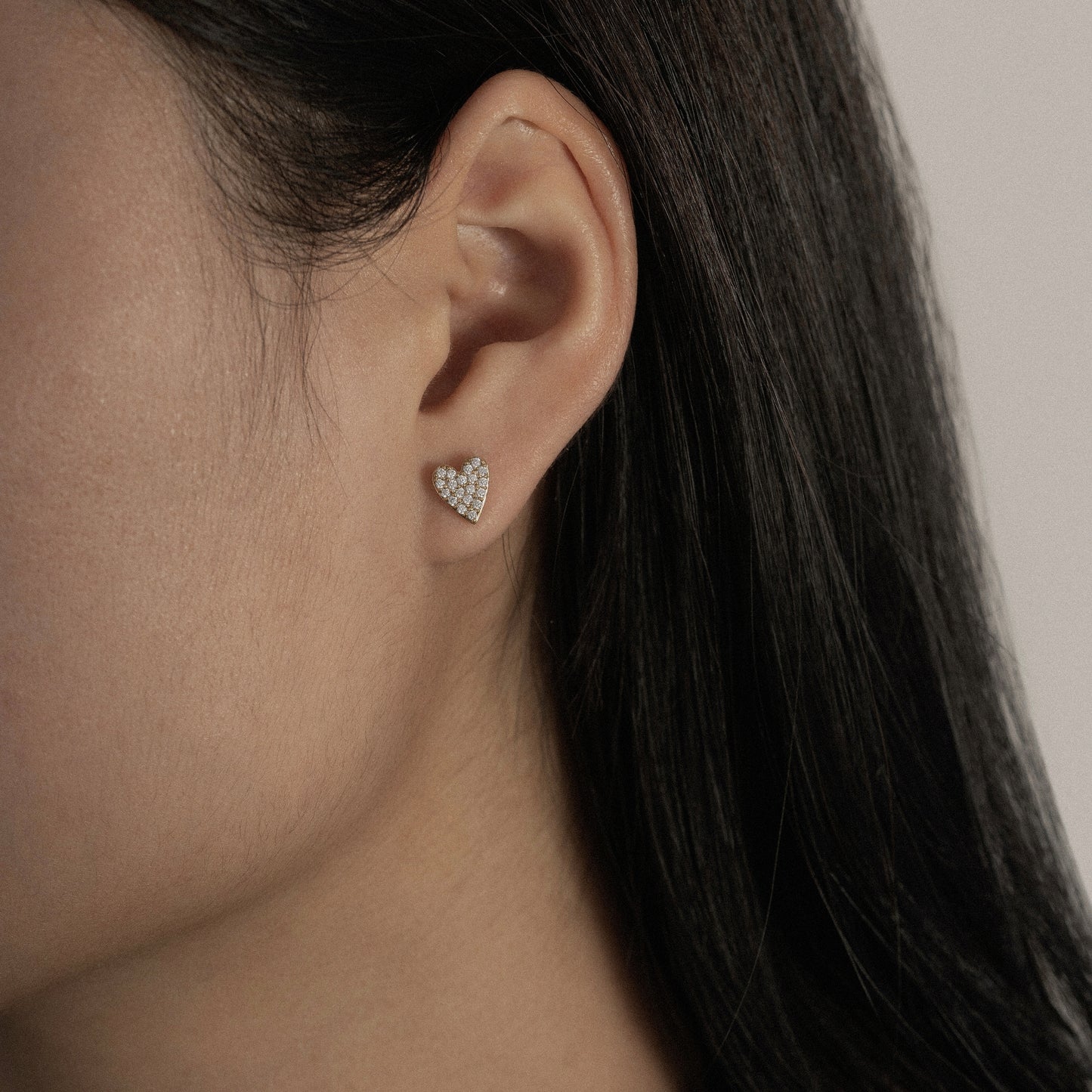 Marilyn Monroe Pavé Heart Stud Earrings