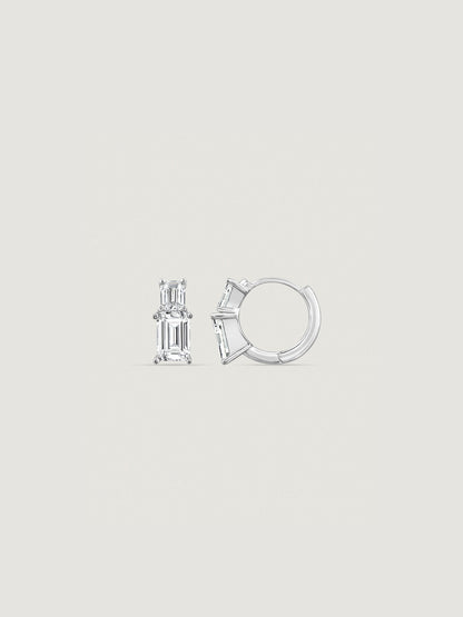 Marilyn Monroe Duo Baguette Hoops Earrings