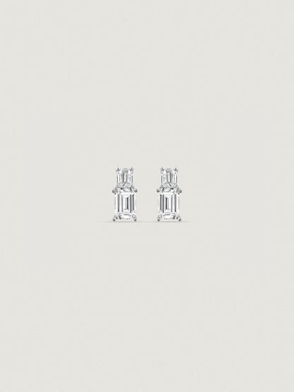 Marilyn Monroe Duo Baguette Hoops Earrings