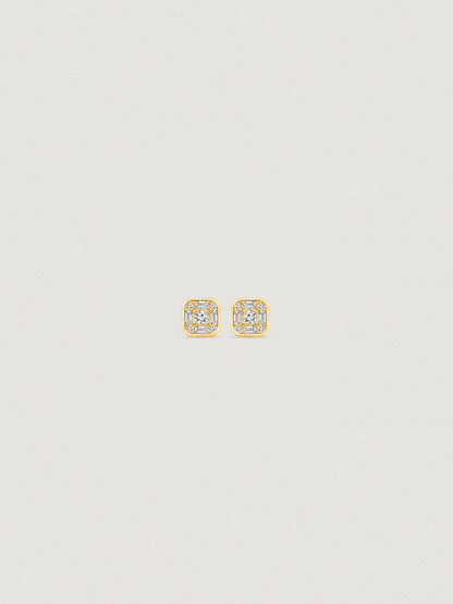 Marilyn Monroe Cluster Square Stud Earrings