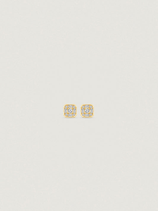 Marilyn Monroe Cluster Square Stud Earrings