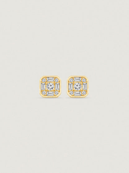 Marilyn Monroe Cluster Square Stud Earrings