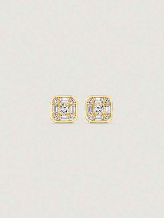 Marilyn Monroe Cluster Square Stud Earrings