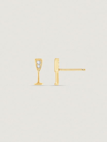 Marilyn Monroe Cocktail Glass Stud Earrings