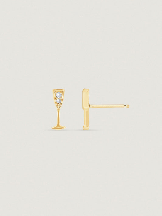 Marilyn Monroe Cocktail Glass Stud Earrings