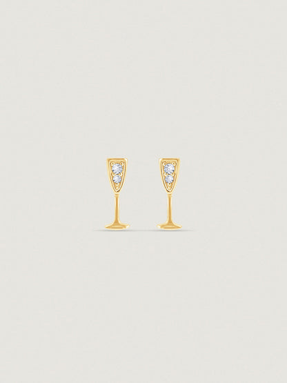 Marilyn Monroe Cocktail Glass Stud Earrings