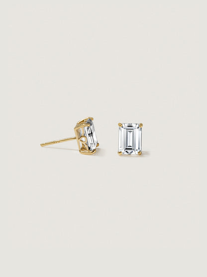 Diamonbliss Lab-Grown Diamond 1.0 cttw Emerald Solitaire Earrings