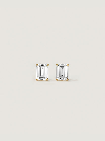 Diamonbliss Lab-Grown Diamond 2.0 cttw Emerald Solitaire Earrings