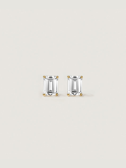 Diamonbliss Lab-Grown Diamond 2.0 cttw Emerald Solitaire Earrings