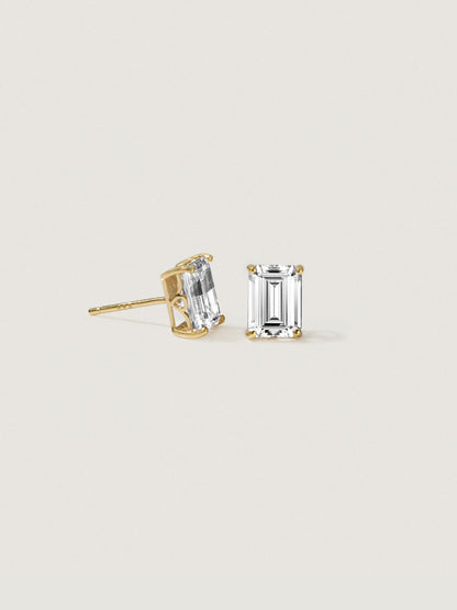 Diamonbliss Lab-Grown Diamond 2.0 cttw Emerald Solitaire Earrings