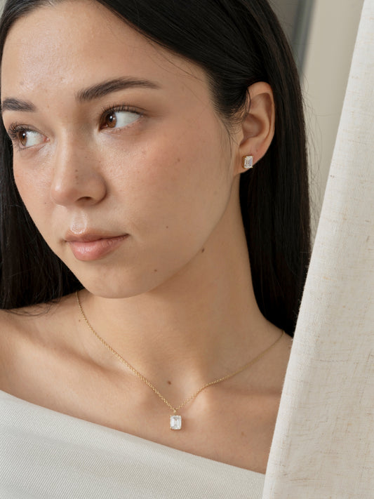 Diamonbliss Lab-Grown Diamond 2.0 cttw Emerald Solitaire Earrings