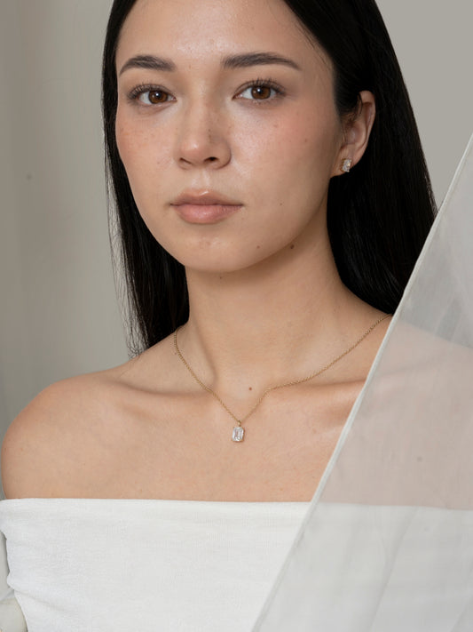 Diamonbliss Lab-Grown Diamond 2.0 cttw Emerald Solitaire Necklace