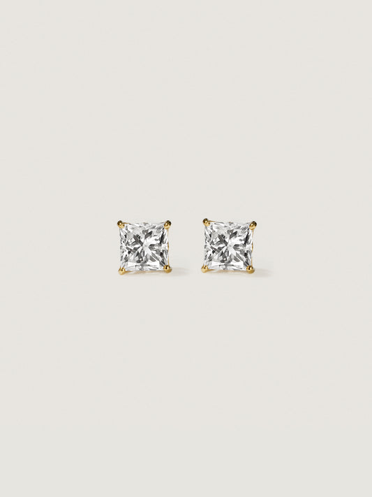 Diamonbliss Lab-Grown Diamond 1.0 cttw Princess Solitaire Earrings