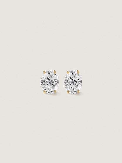 Diamonbliss Lab-Grown Diamond 2.0 cttw Oval Solitaire Earrings