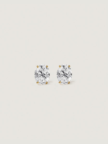 Diamonbliss Lab-Grown Diamond 2.0 cttw Oval Solitaire Earrings