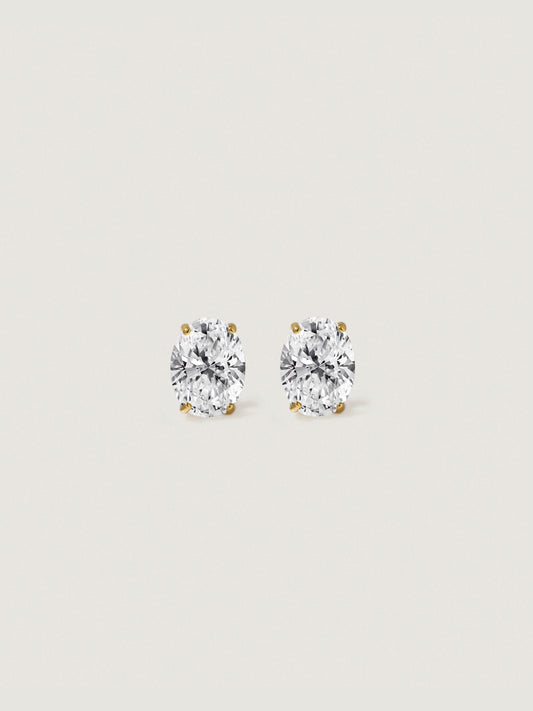 Diamonbliss Lab-Grown Diamond 2.0 cttw Oval Solitaire Earrings