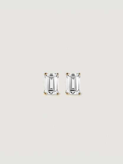 Diamonbliss Lab-Grown Diamond 1.0 cttw Emerald Solitaire Earrings