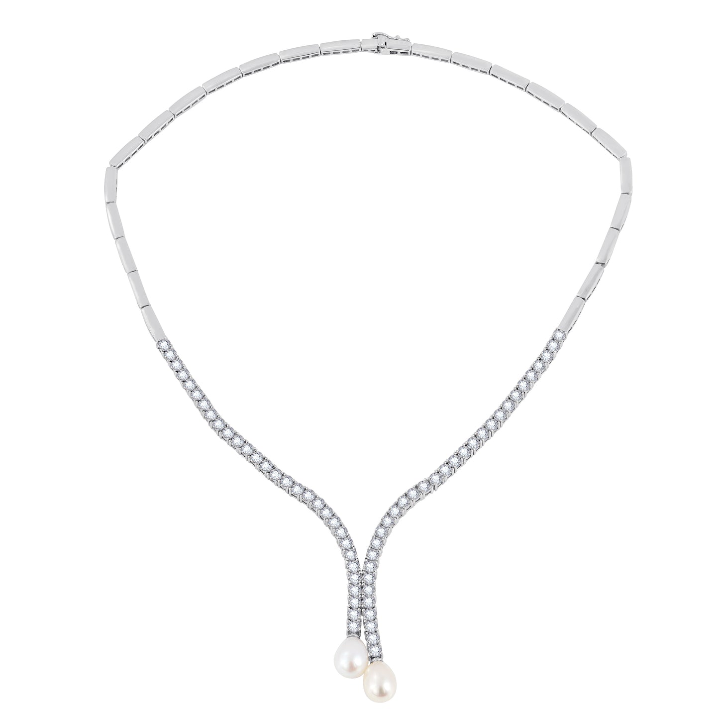 Diamonbliss Marilyn Pearl Lariat Necklace