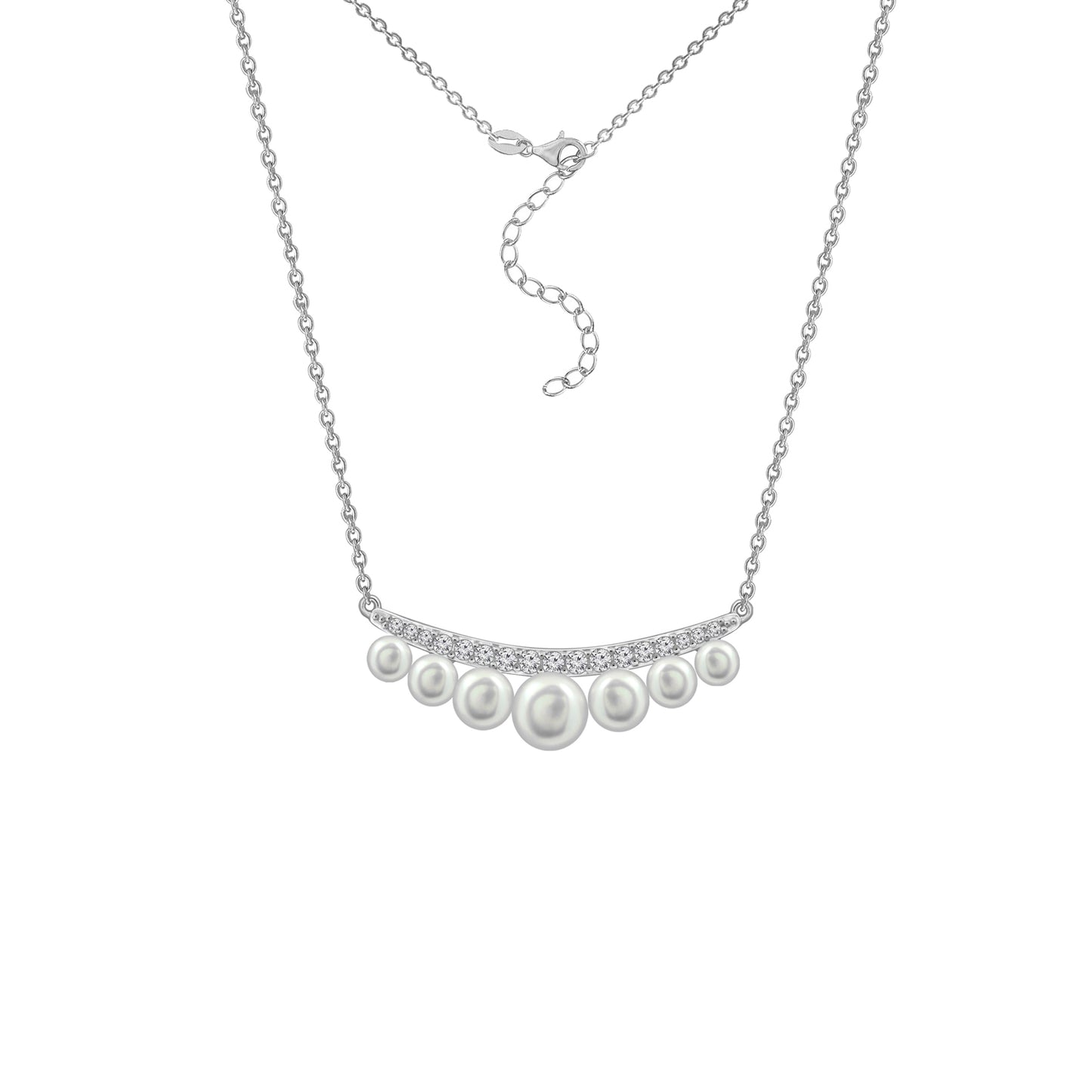 Diamonbliss Marilyn Pearl Bar Necklace