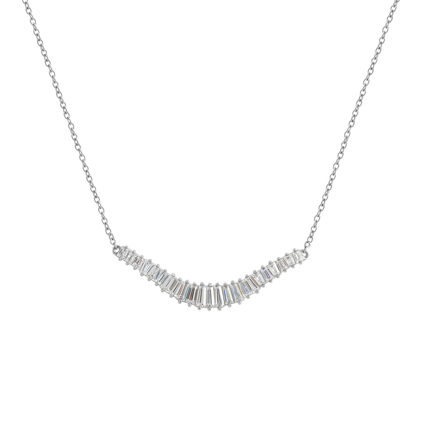 Marilyn Monroe Baguette Pendant Necklace, 16" + 2" extender