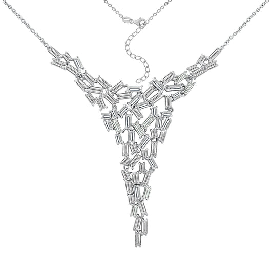 Marilyn Monroe Baguette Drop Necklace, 16" + 2" extender