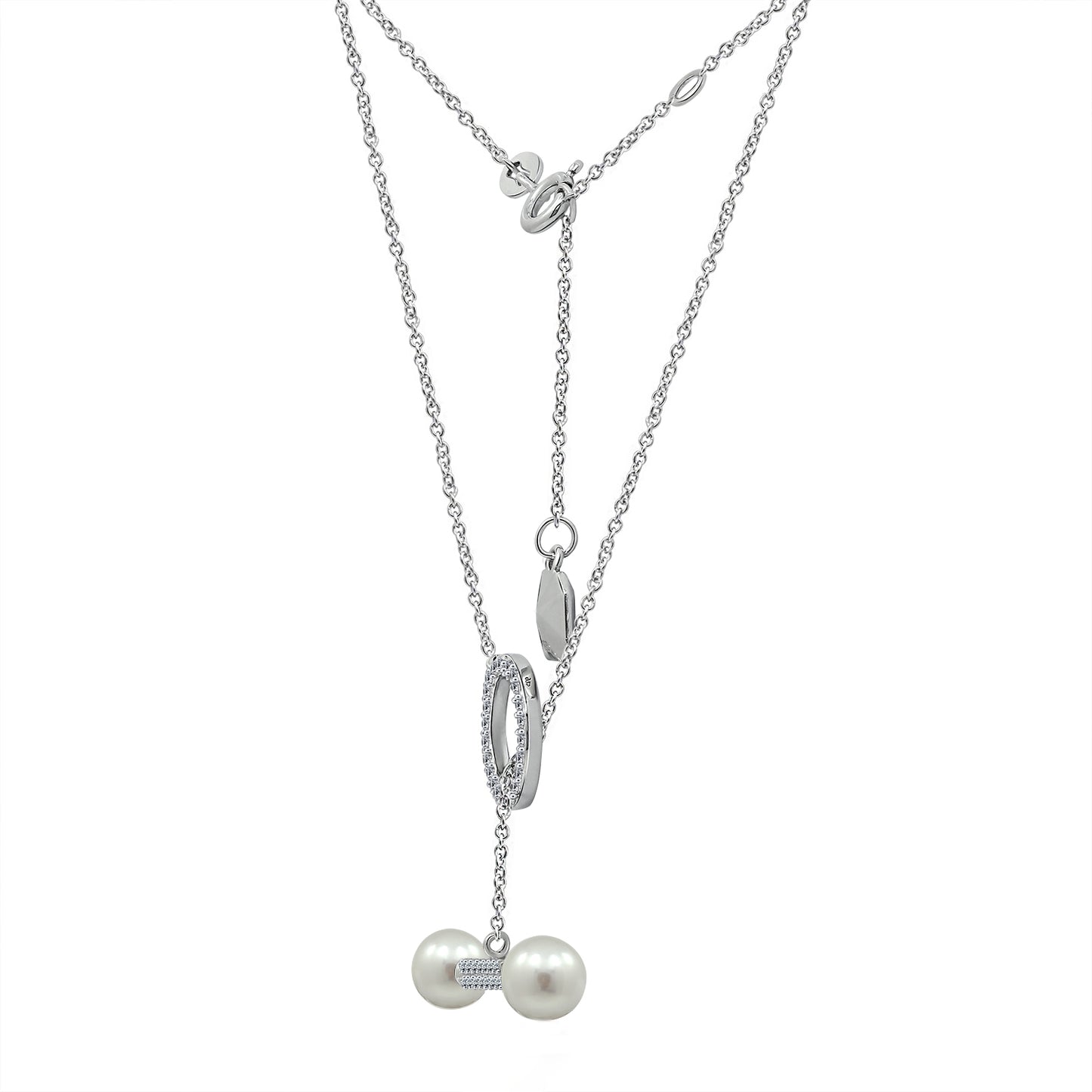 Toggle Necklace with Duo Pearls