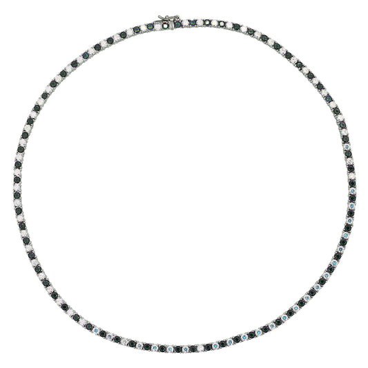 Diamonbliss Marilyn Black & White Tennis Necklace